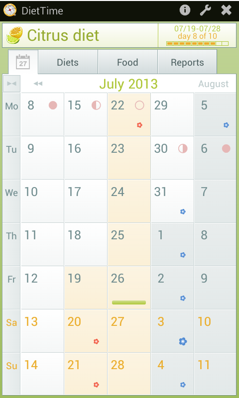 DietTime 7-day Diet Set Screen 2