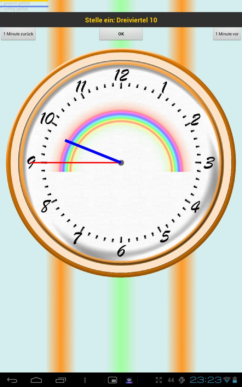 Android application learn the clock screenshort