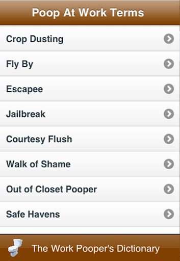 Poop At Work Terms