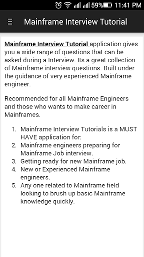 免費下載教育APP|Mainframe Interview Tutorial app開箱文|APP開箱王