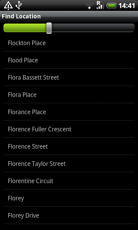 Canberra Street Map Screen 2
