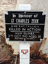 King's Park Memorial: Lieutenant Charles Zeck