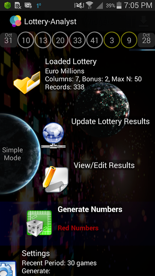 Android application Lottery-Analyst screenshort