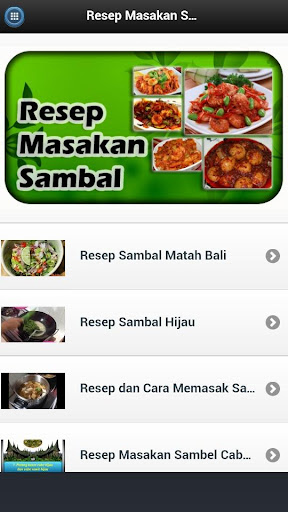 Resep Masakan Sambal