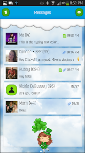 GO SMS - Clover Fairy Screenshots 1