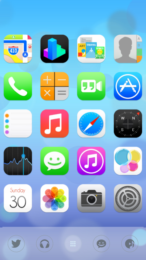 Ultimate iOS7 Launcher Theme - screenshot