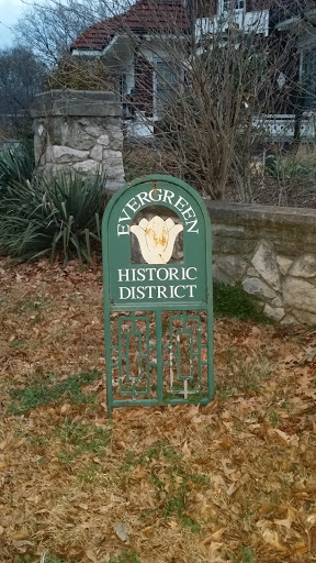 Evergreen Historic Distict Marker