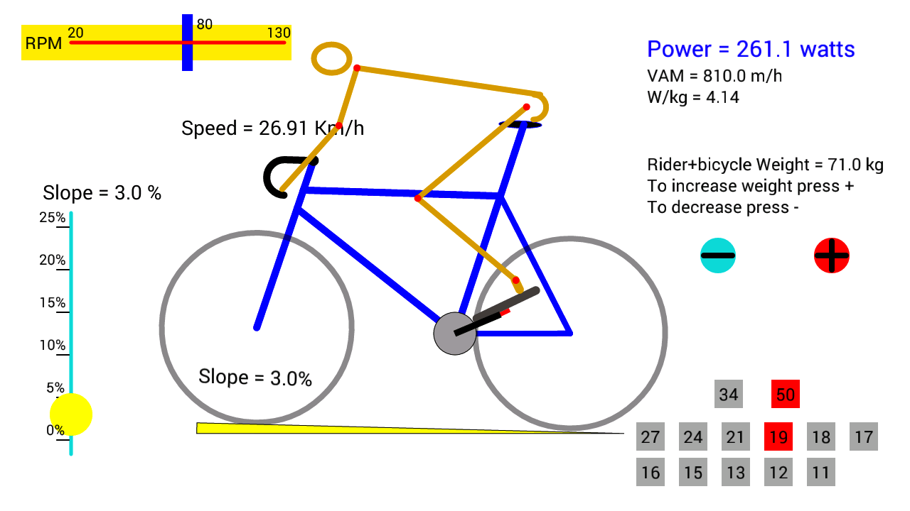 Android application CyclingWatts screenshort