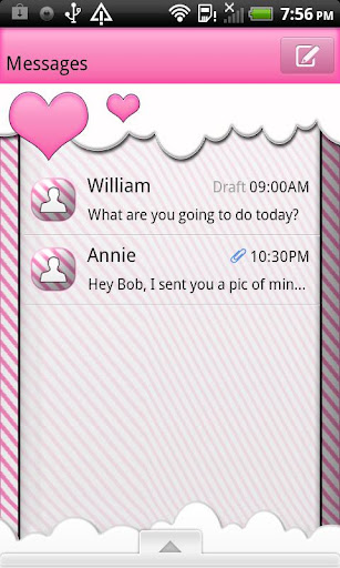 GO SMS THEME CandyStriperCloud