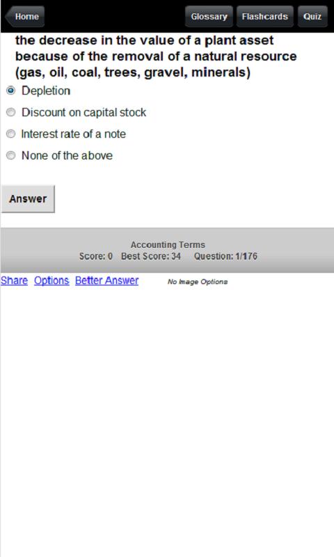 200 Accounting Terms Quiz Screen 3