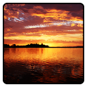 P&ocirc;r do sol papel de parede icon