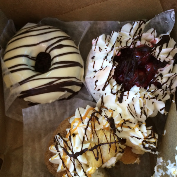 Amazing gluten free donuts! Dense but so yummy!