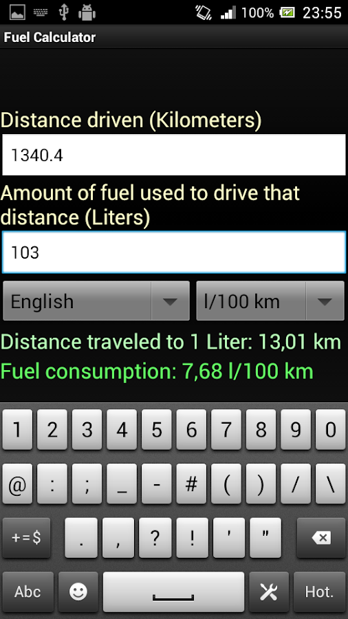 Fuel Calculator Android Apps on Google Play