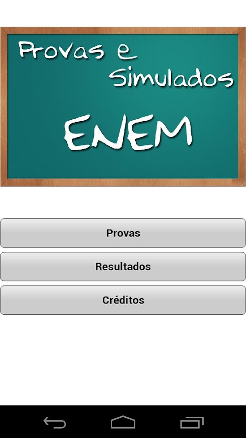 Android application Provas e Simulados ENEM screenshort
