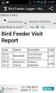 Free Download Bird Feeder Logger-N. America APK for Android