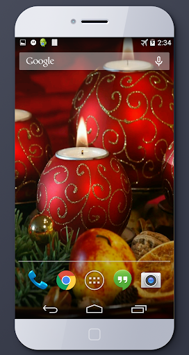 Christmas Candle 3D Wallpaper