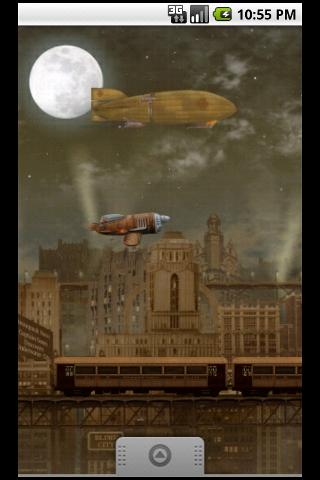 Steampunk Blimp City LWP Screen 2