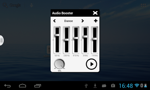 AudioBoost widget