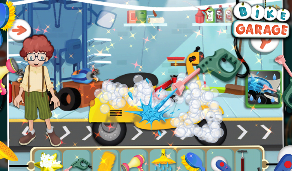 Android application Bike Garage - Fun Game screenshort