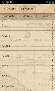 Go SMS Antique Map Theme Screenshots 3