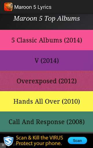 Maroon 5 Songs