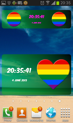 Gay Pride Digital Clock