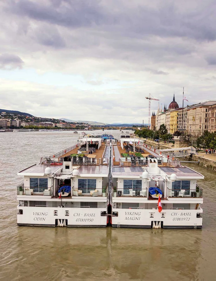 Viking Odin and Viking Magni in Budapest, Hungary.