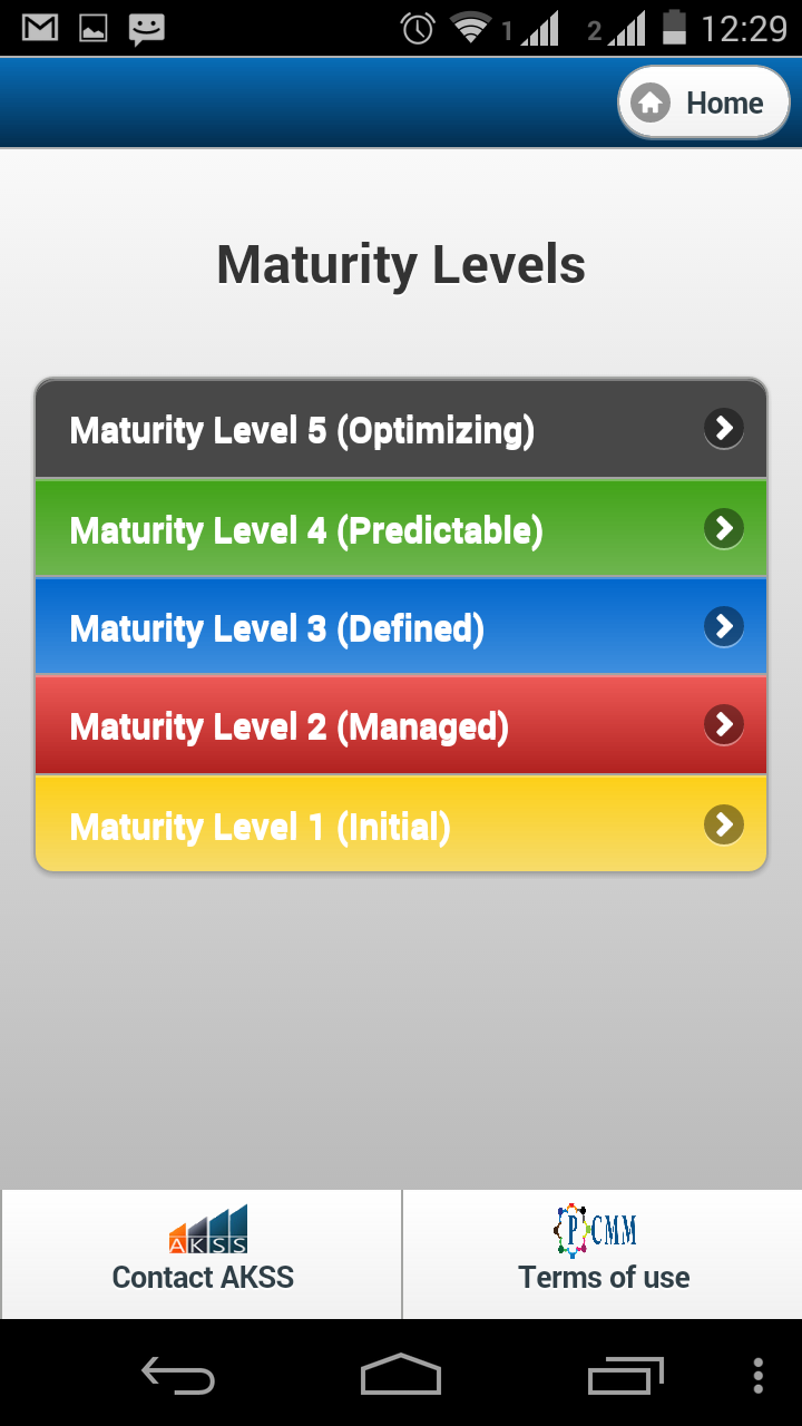 PCMM App Screen 3