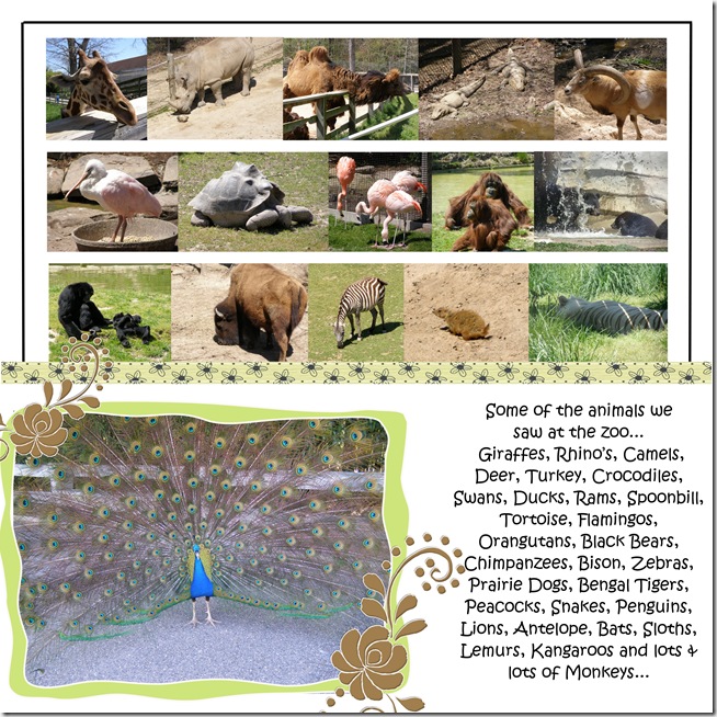 Zoo Animals digital collage 2