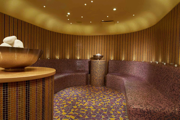 Get cleansed in the Cloud 9 Aroma steam room when you cruise on Carnival Breeze.