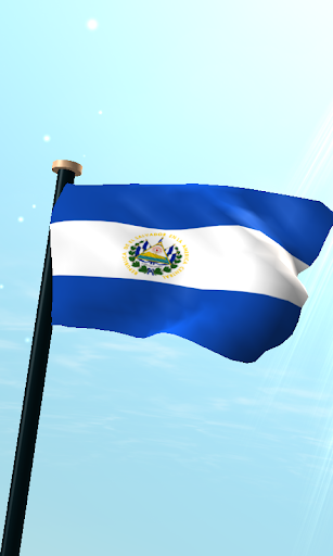 El Salvador Flag 3D Free