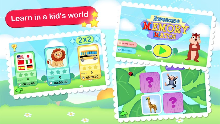 Awesome Memory Match Game HD Screen 1