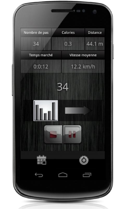 Android application Pedometer screenshort
