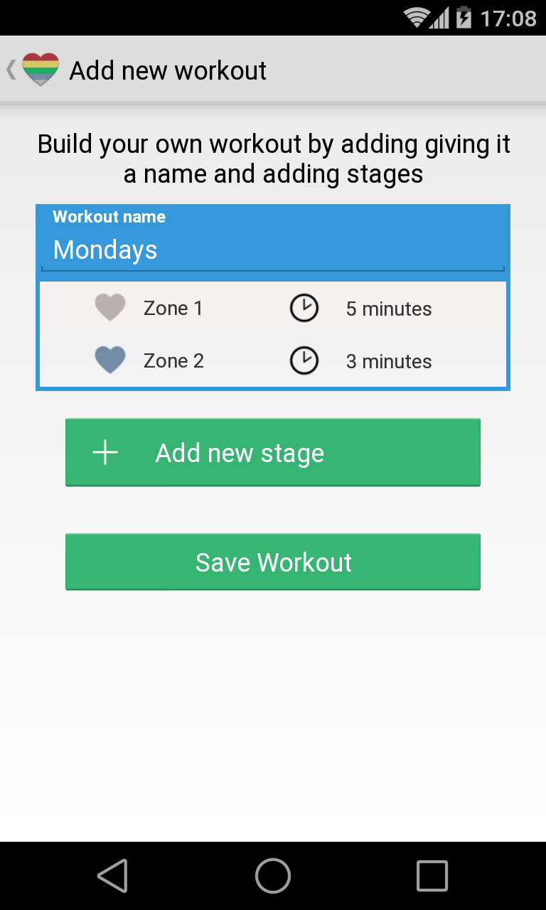 Heart Rate Training - wearable Screen 2