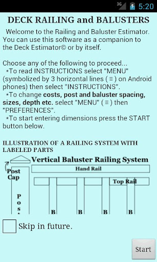 RAILING and BALUSTER ESTIMATOR