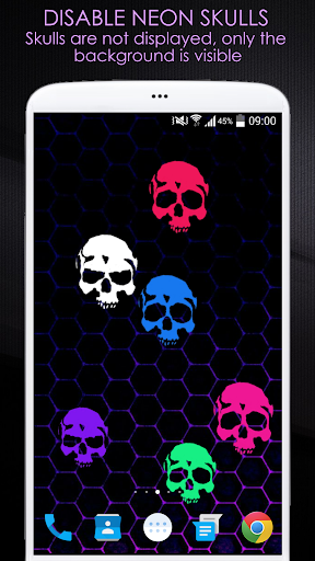 【免費個人化App】Neon Skulls Live Wallpaper-APP點子