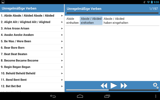 【免費教育App】Unregelmäßige Verben-APP點子