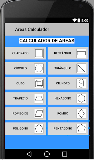 Areas Calculador