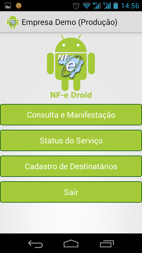 Android application NFe Droid screenshort