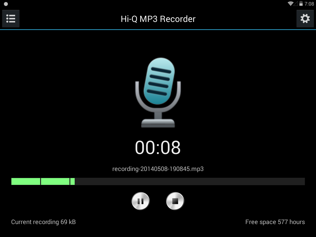Hi-Q MP3 Voice Recorder (Full) - screenshot