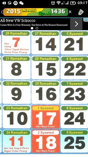 Kalendar 2015 Takwim Solat