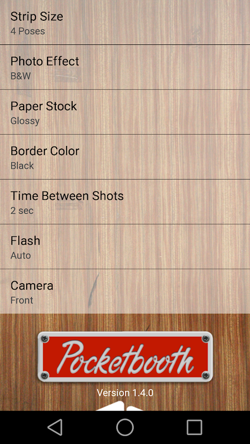    Pocketbooth- screenshot  