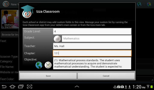 Izza Classroom Plugin
