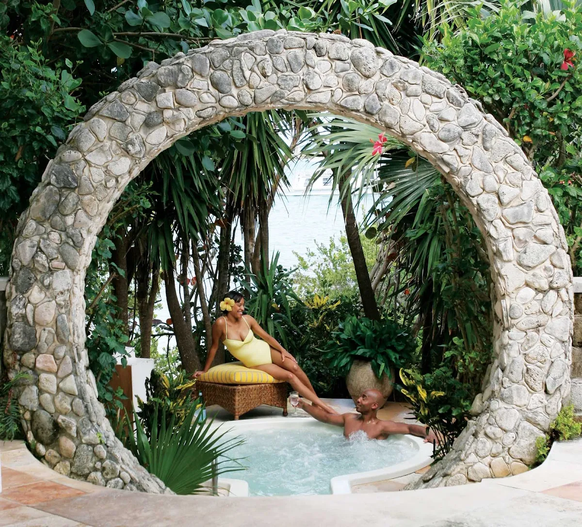 spa-arch-Bermuda - Couples spa treatments are available at many Bermuda resorts.