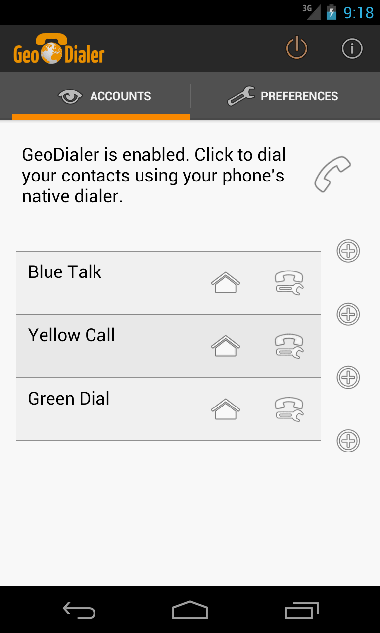 Calling Card GeoDialer+ Screen 2