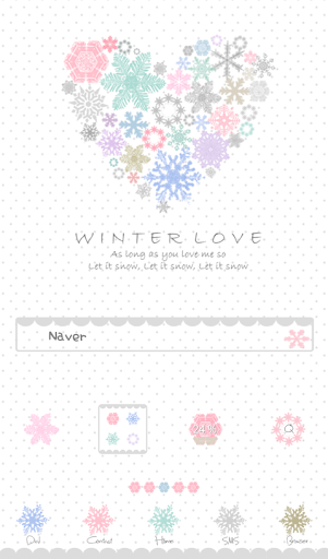 Winter love Dodol Theme