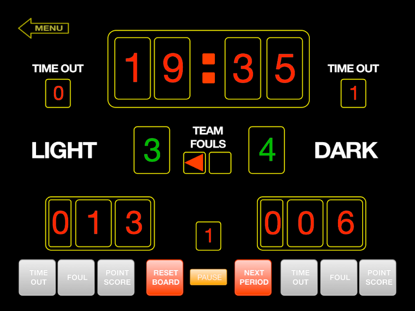ScoreKeeper - ScoreBoard Screen 2