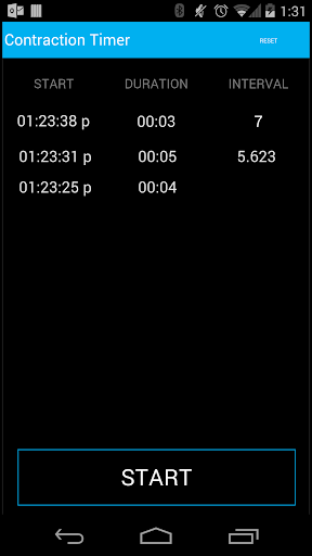 Contraction Timer Siena