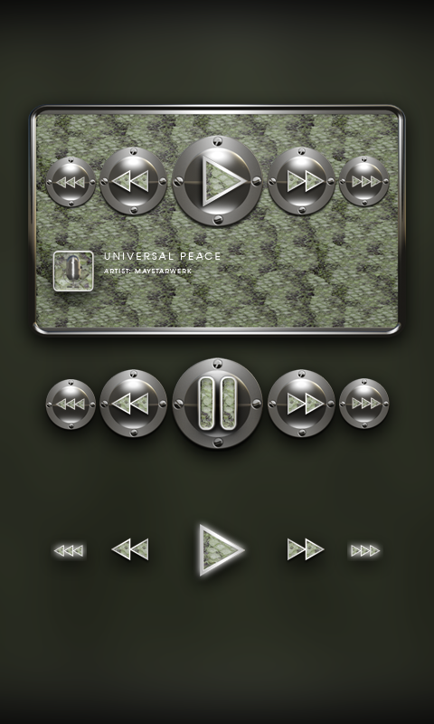 Poweramp Widget Green Snake Screen 2