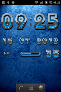 BLUE Digital Clock - náhled